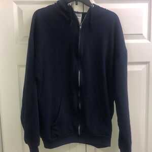 Jerzees Blue Zip Up Sweater